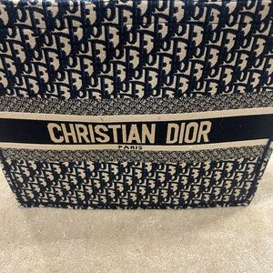 Dior Blue and Cream Monogram Bag